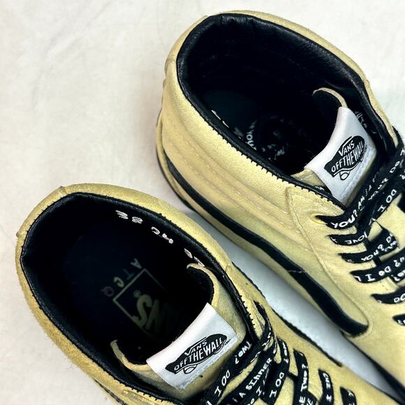 WORN ONCE Vans Sk8-Hi A Tribe Called Quest (Yellow) Suede Bonita Applebum M 9 - Picture 7 of 11